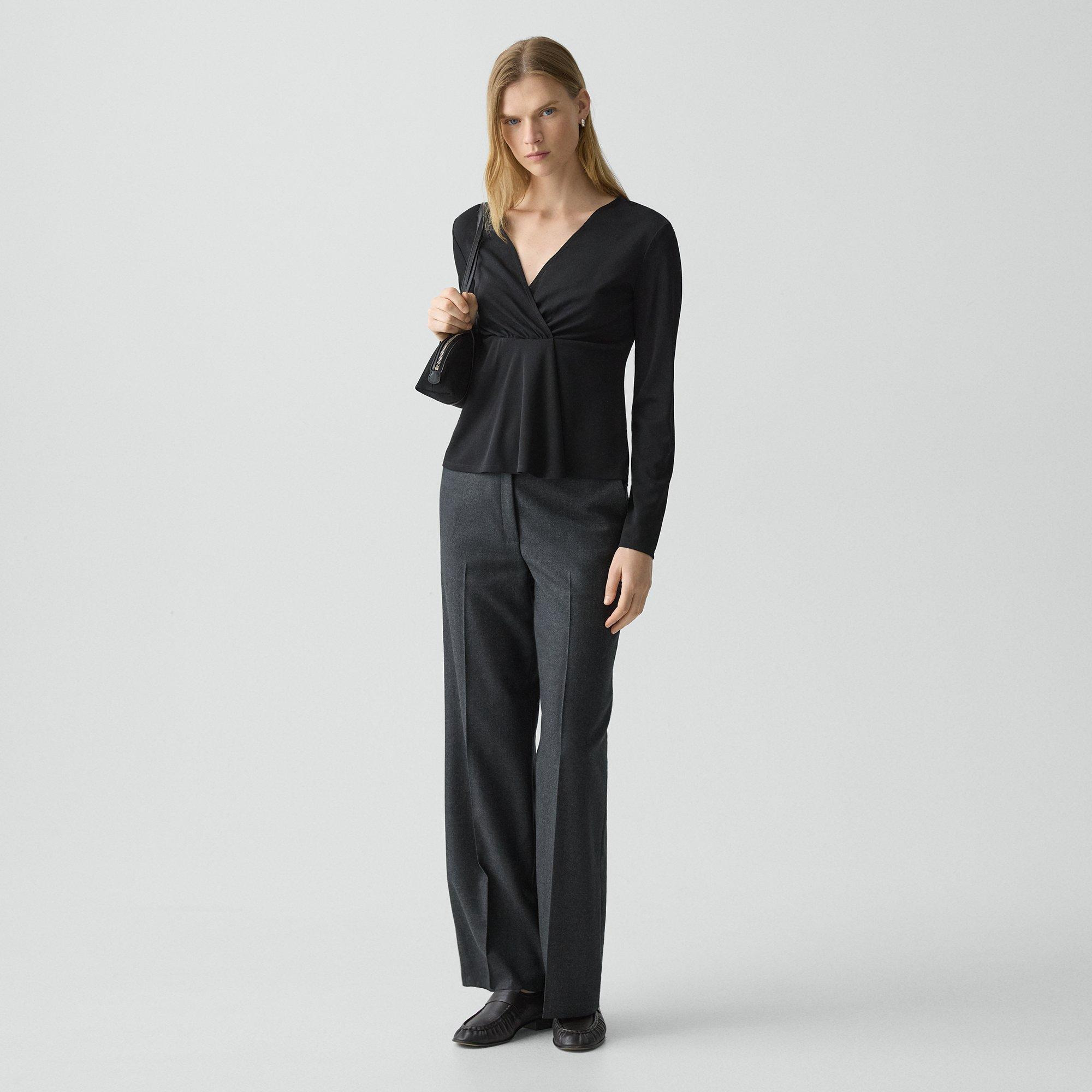 Classic Straight Pant in Sleek Flannel - 3
