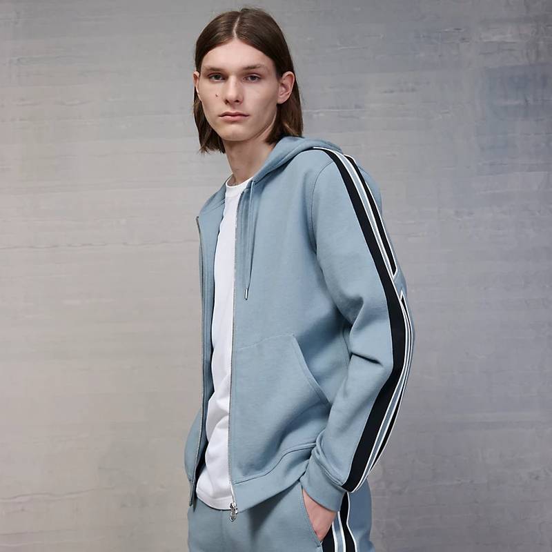 "Run H" zipped hooded sweater 1