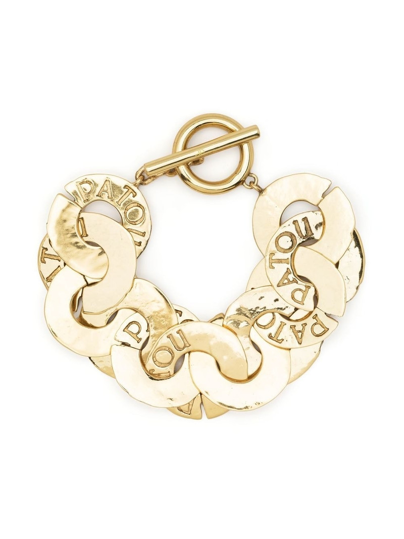 logo-engraved coin bracelet 1