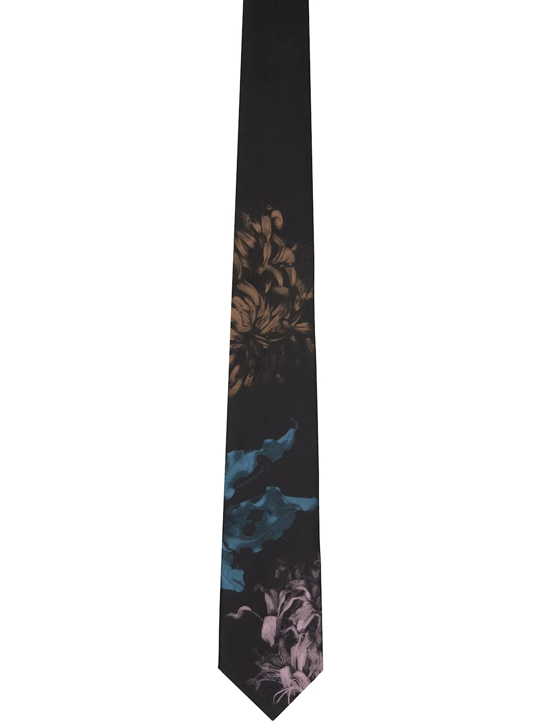 Black Floral Tie - 1