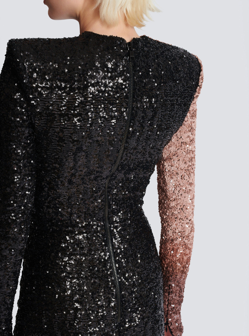Short embroidered dress with Face motif 6