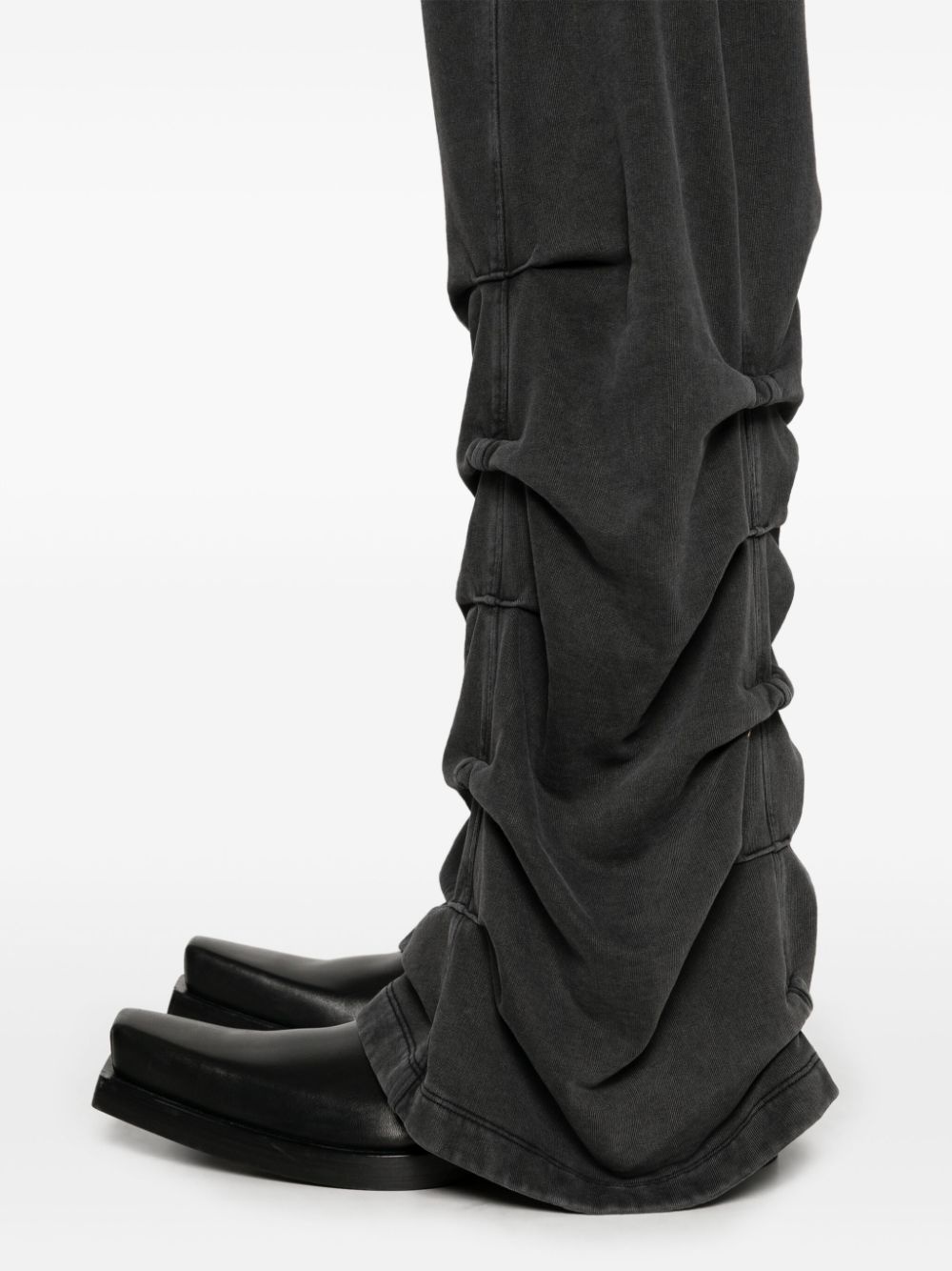 pleat-detailing  track pants - 5