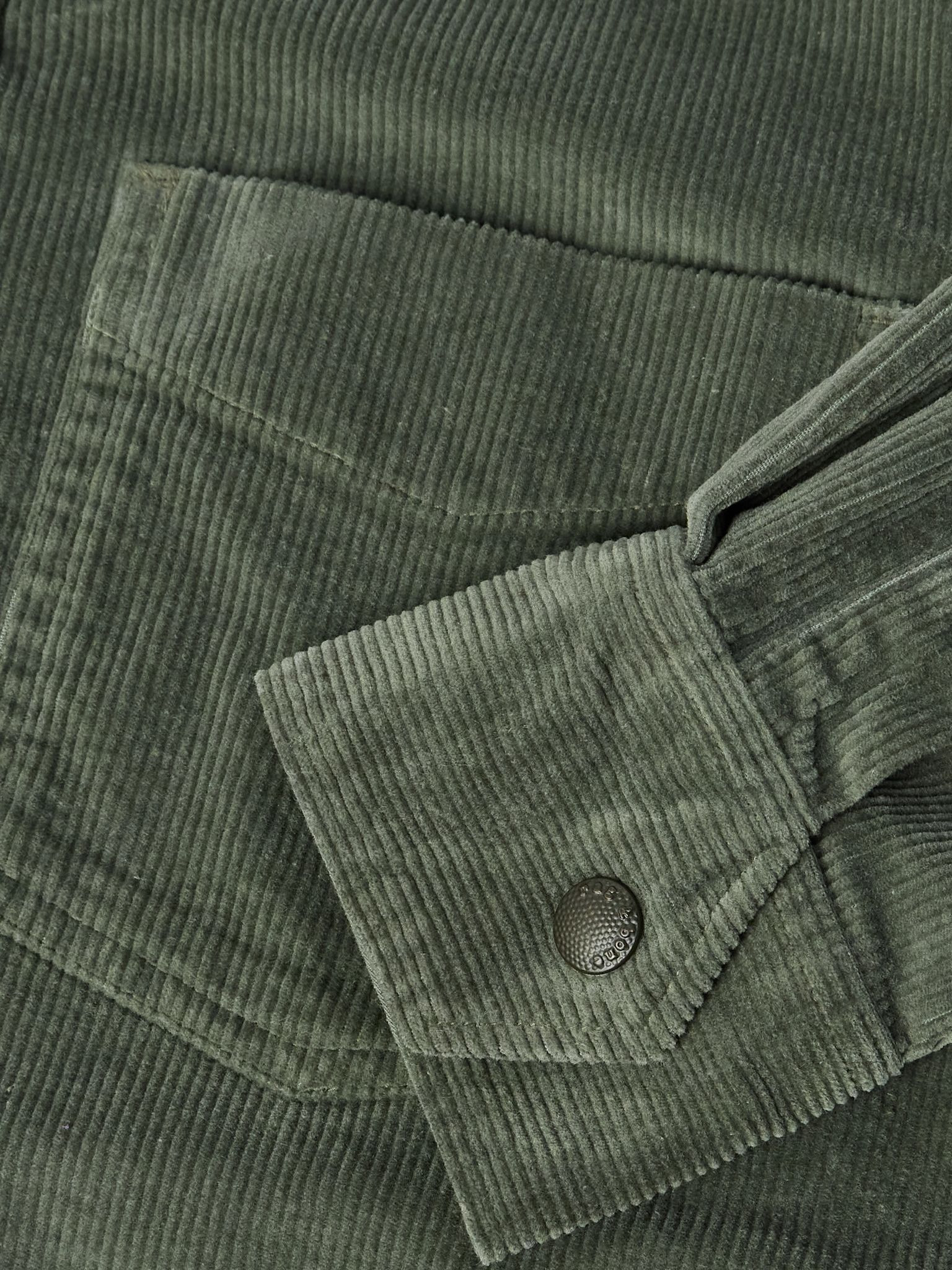 Cotton-Blend Corduroy Overshirt Green - 6