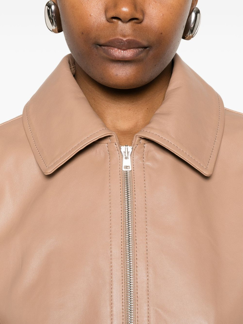zip-up lambskin jacket 5