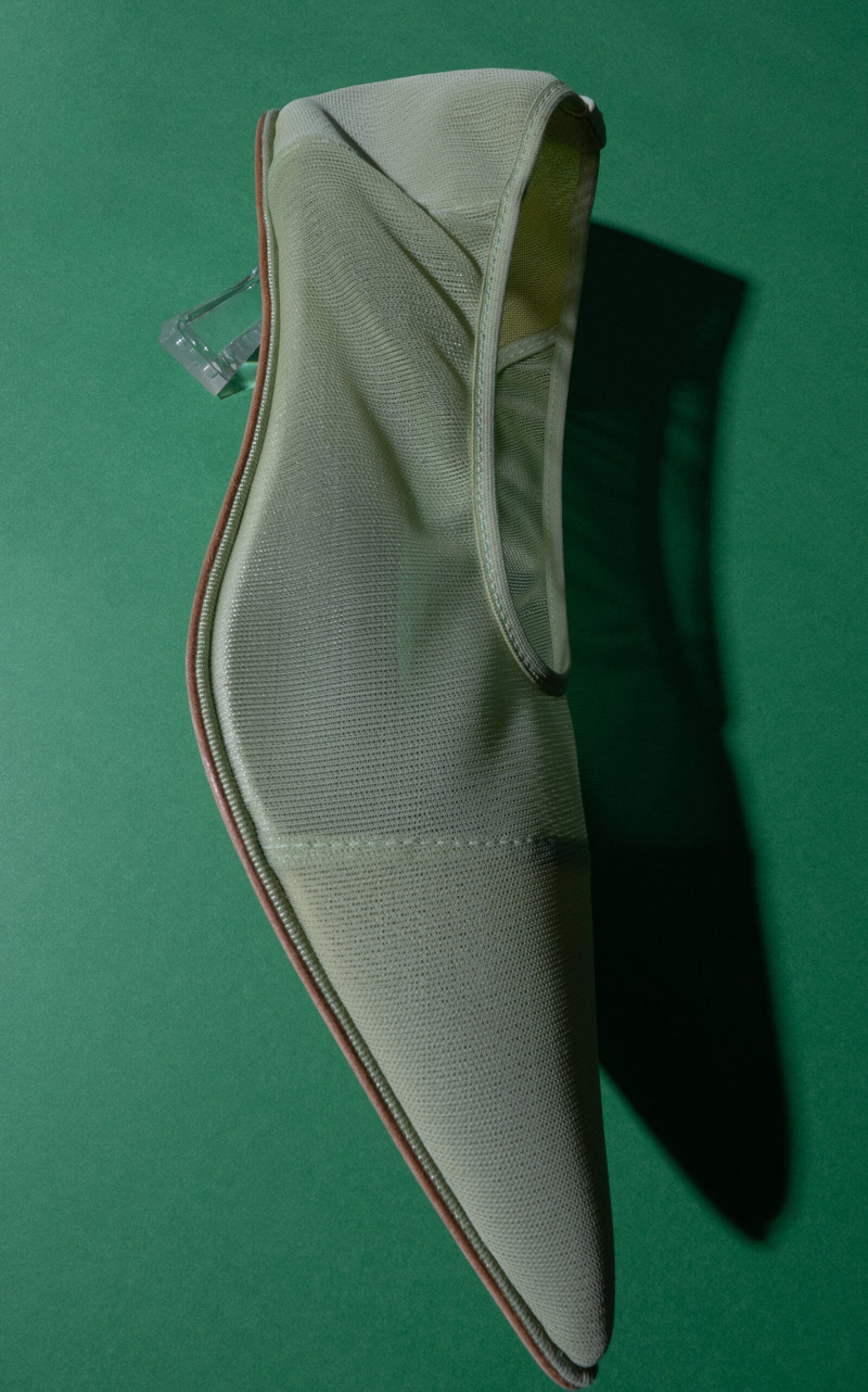 Studio Amelia Iris Mesh Pumps green outlook