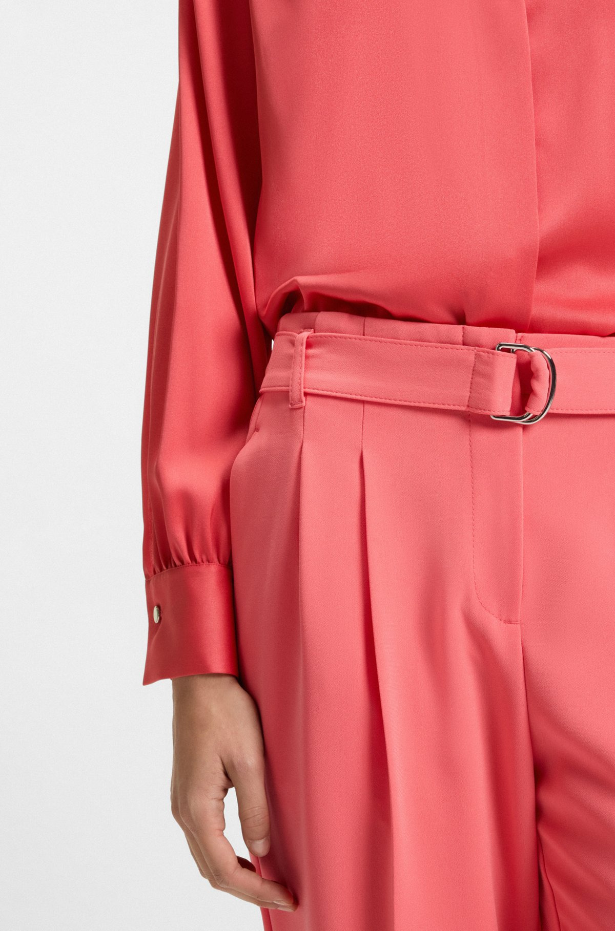 REGULAR-FIT BLOUSE IN STRETCH SILK - 6
