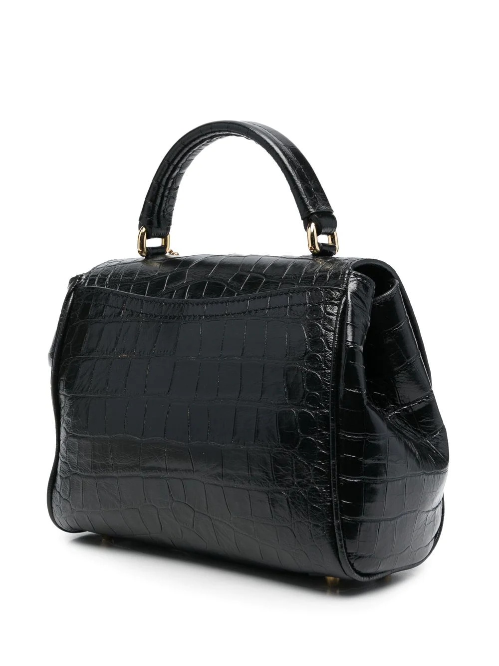 croco-embossed logo-charm tote bag - 3