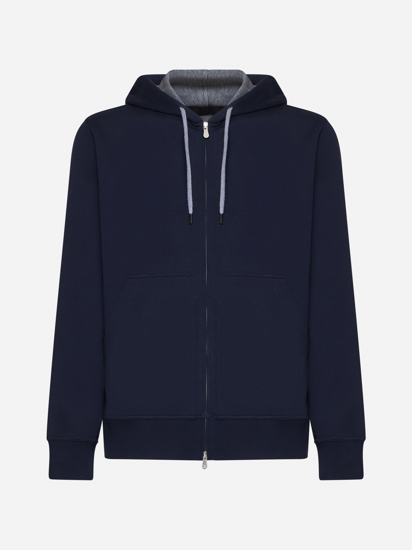 Brunello Cucinelli｜HOOD/ZIP-UP (MM8319069G C1265) Brunello Cucinelli Cotton blend hoodie - Blue | MM8319069GC1265