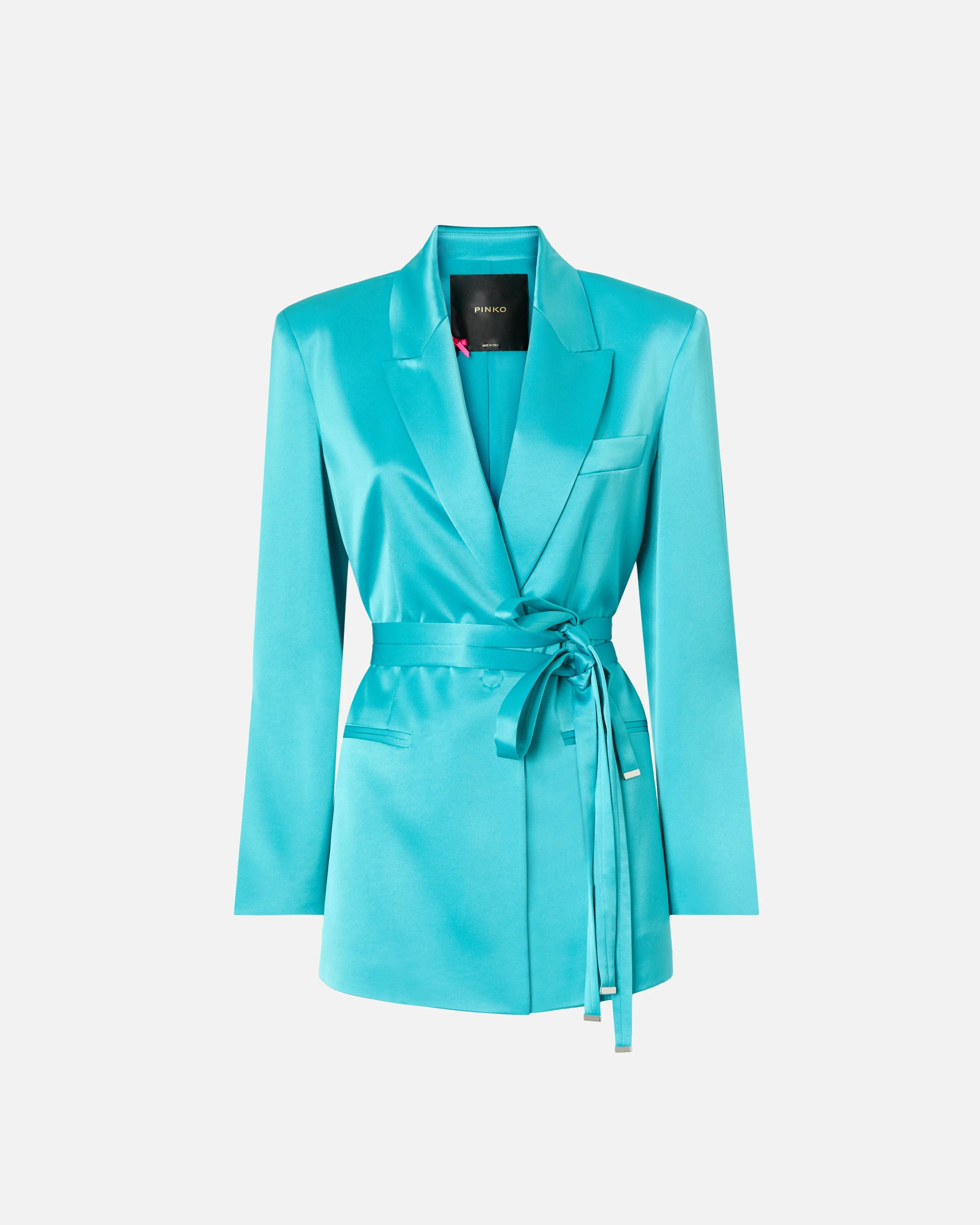 SATIN JACKET WITH BELT - 1