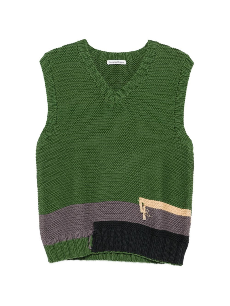 V-neck colour-block vest 1