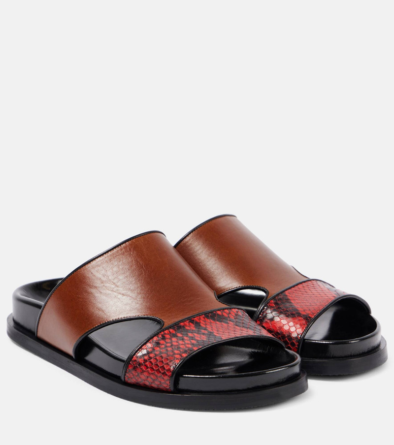 Leather slides - 1