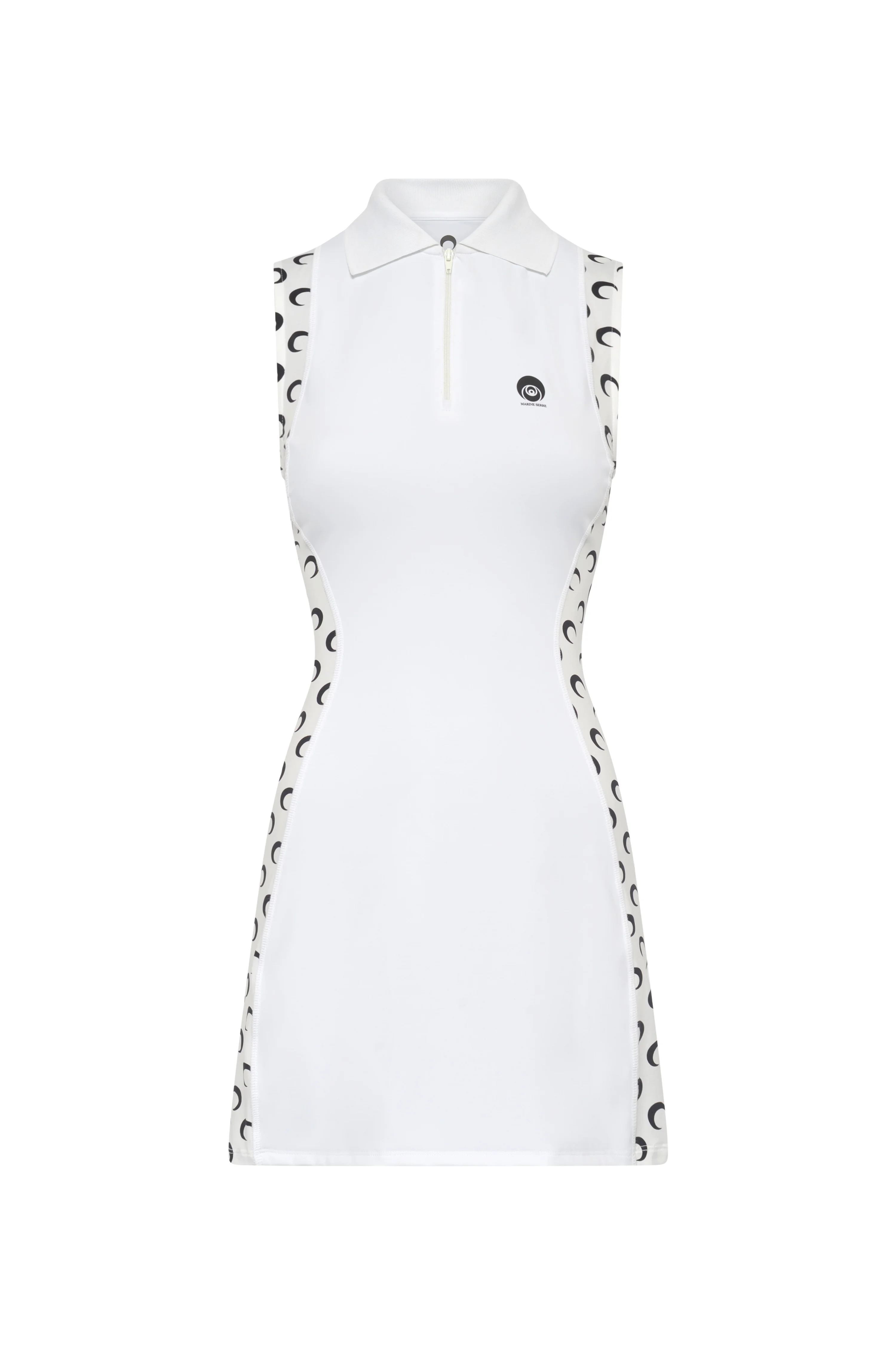 Athleisure polo mini dress with moon inserts - 1