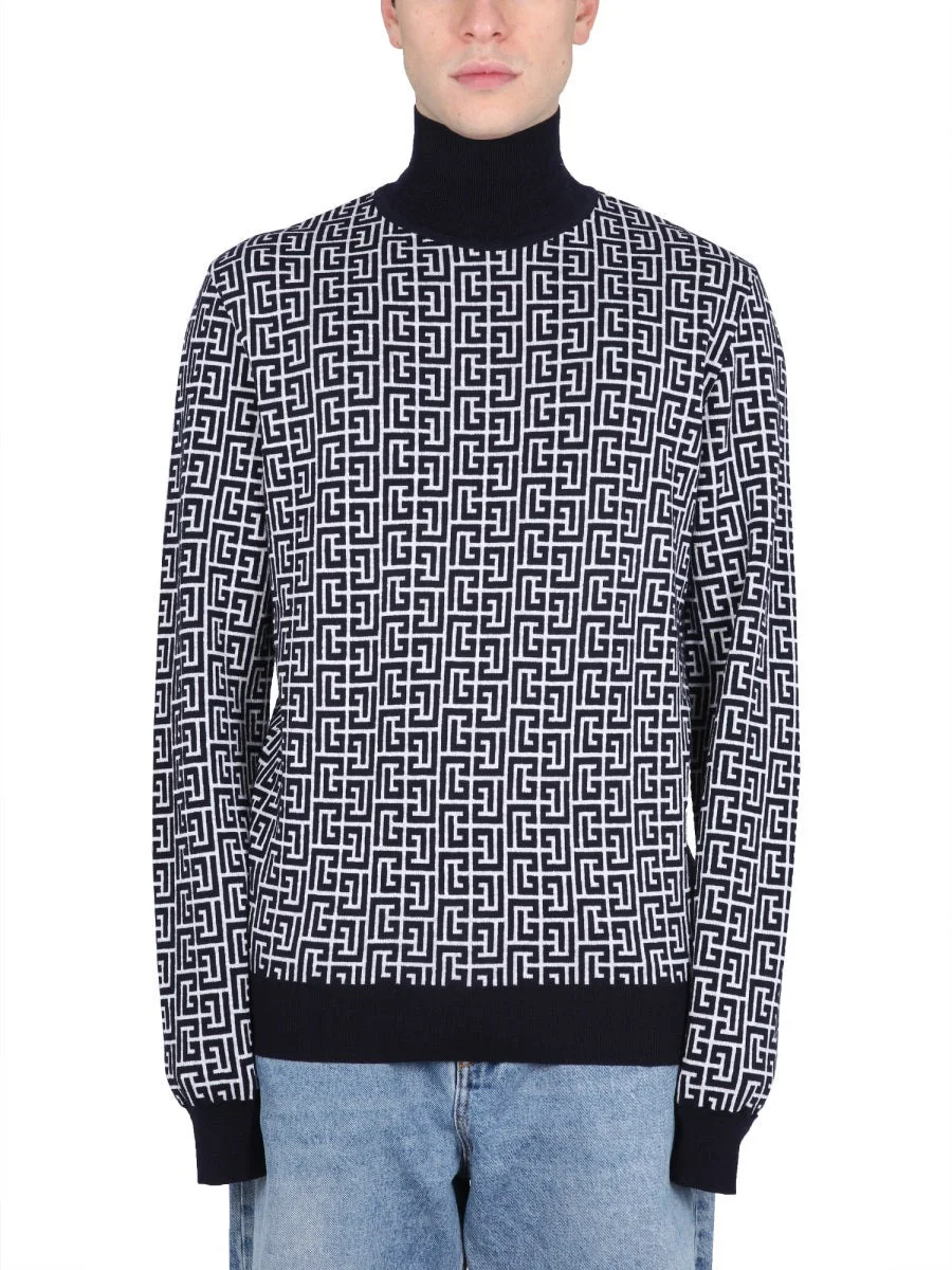 Balmain Men Monogram Logo Shirt - 1