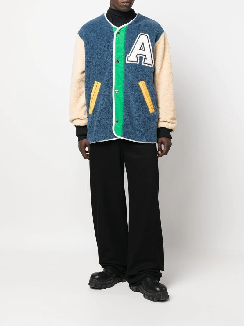 Ambush logo-patch fleece liner varsity jacket outlook