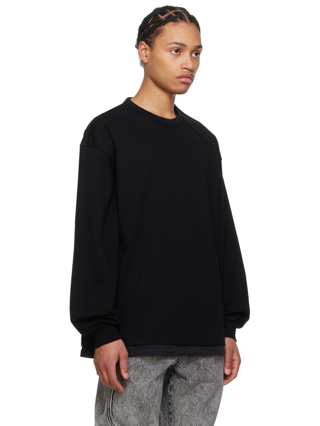 Black Side Zip Sweatshirt - 2