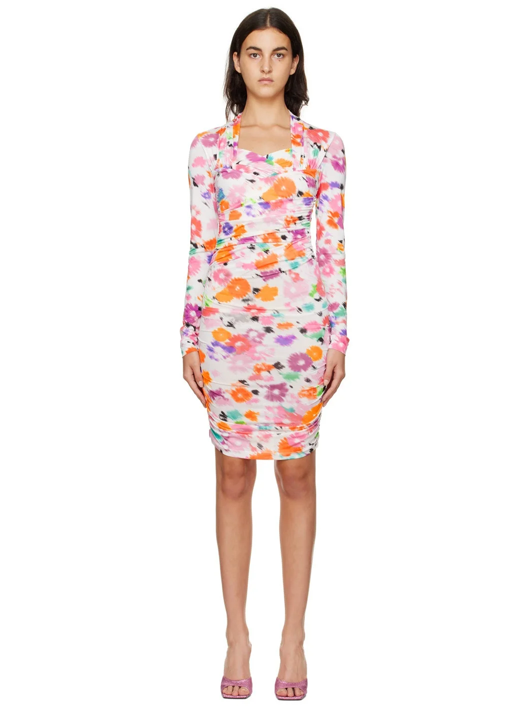 White Print Minidress - 1