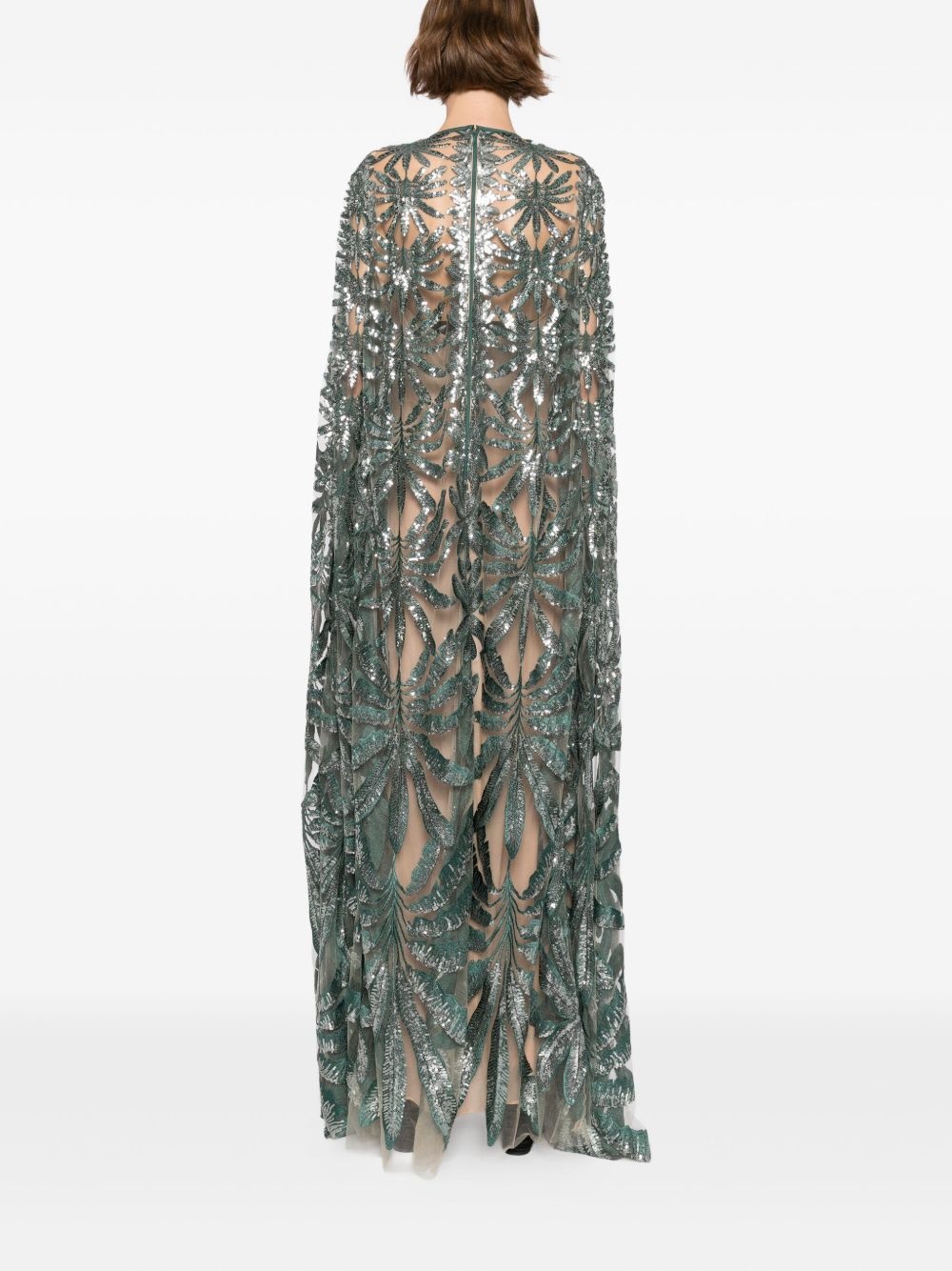 embroidered tulle kaftan - 4