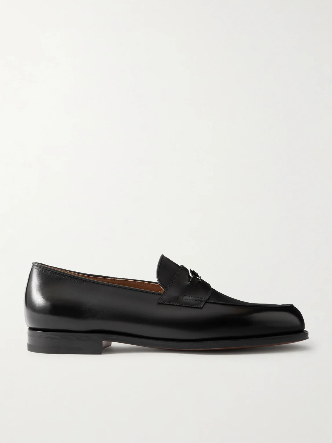 Lopez Embellished Leather Penny Loafers - 1