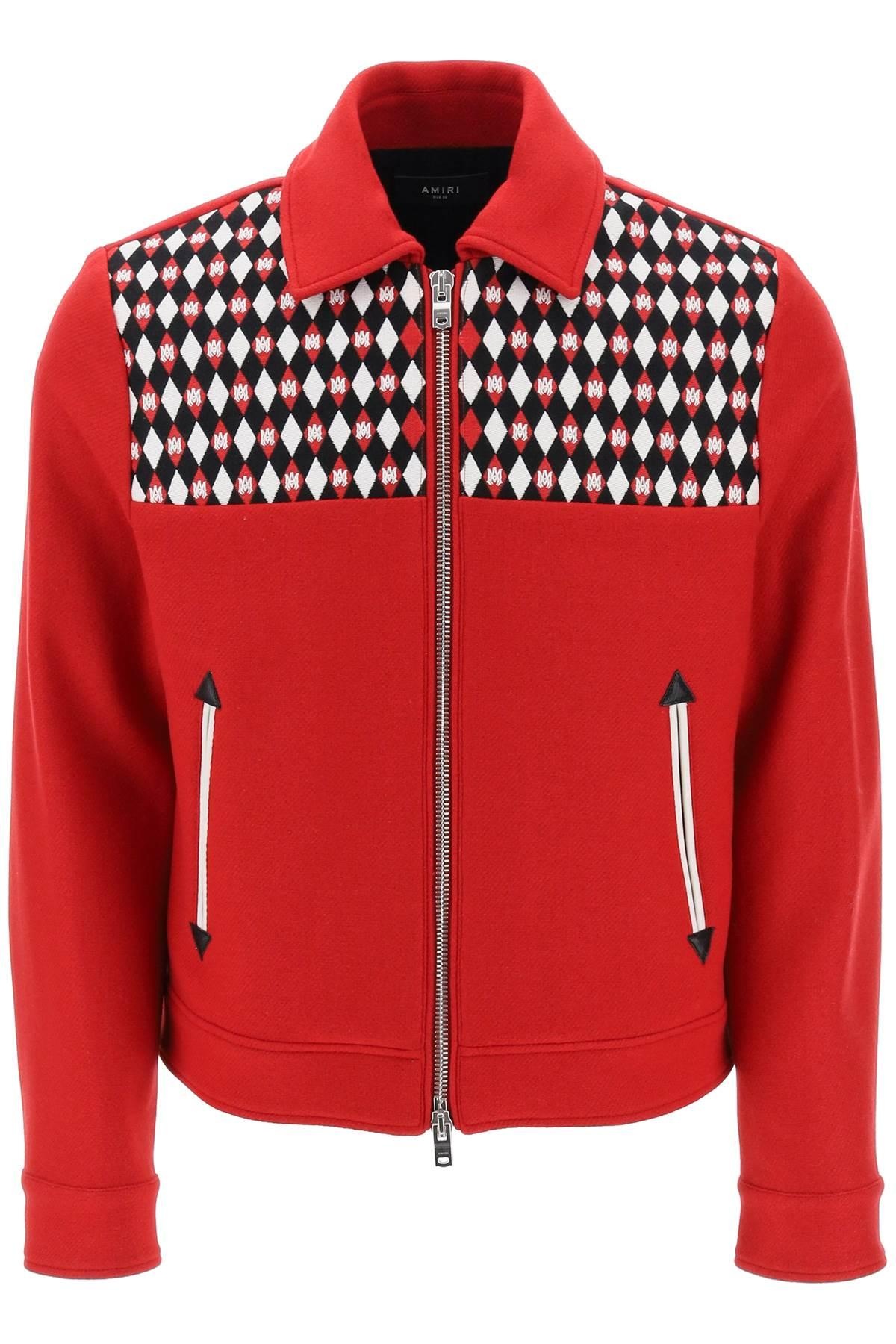 Amiri Wool Blouson Jacket With Embroidered Yoke - 1