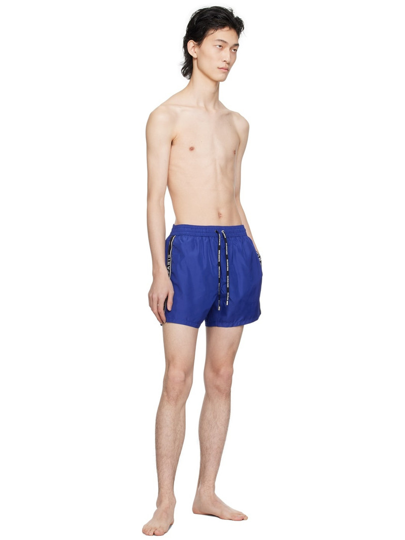 Balmain Navy Printed Swim Shorts outlook