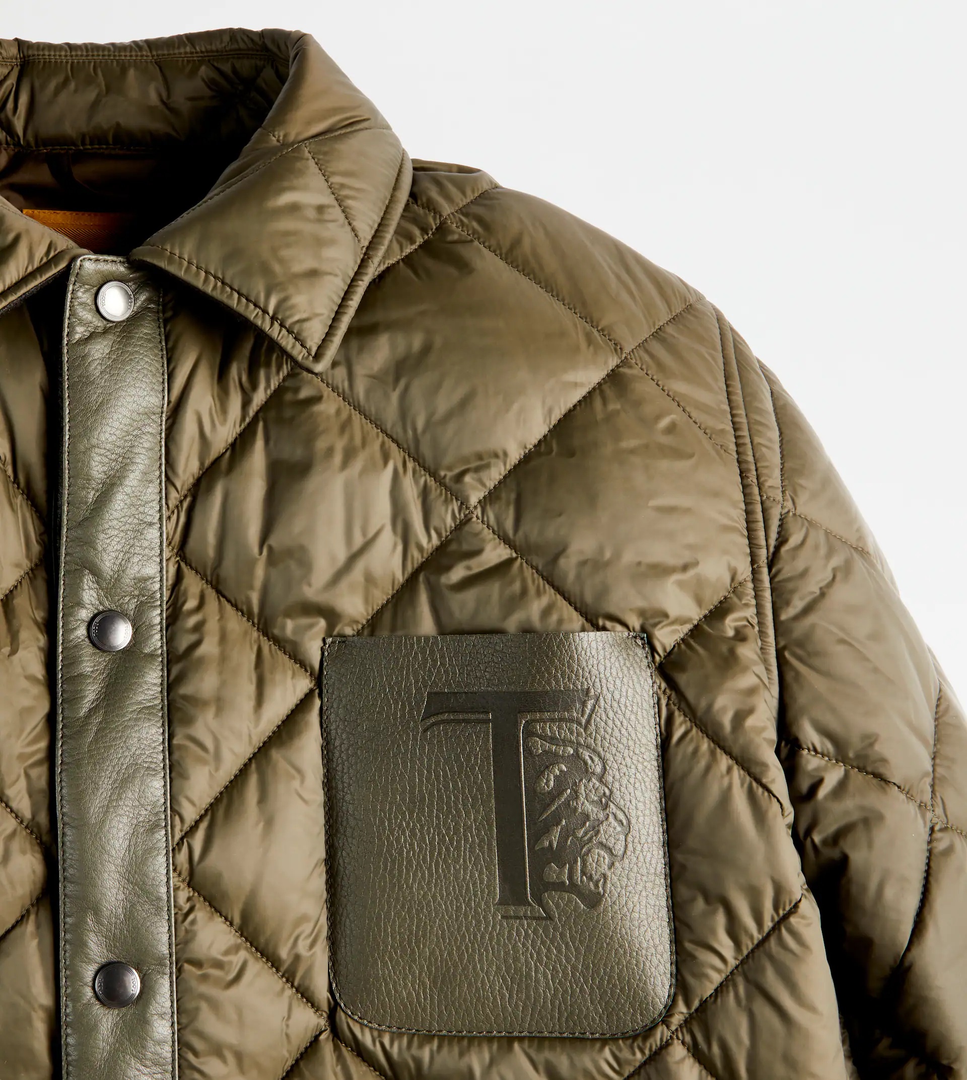 TOD'S QUILTED OVER SHIRT - GREEN - 6