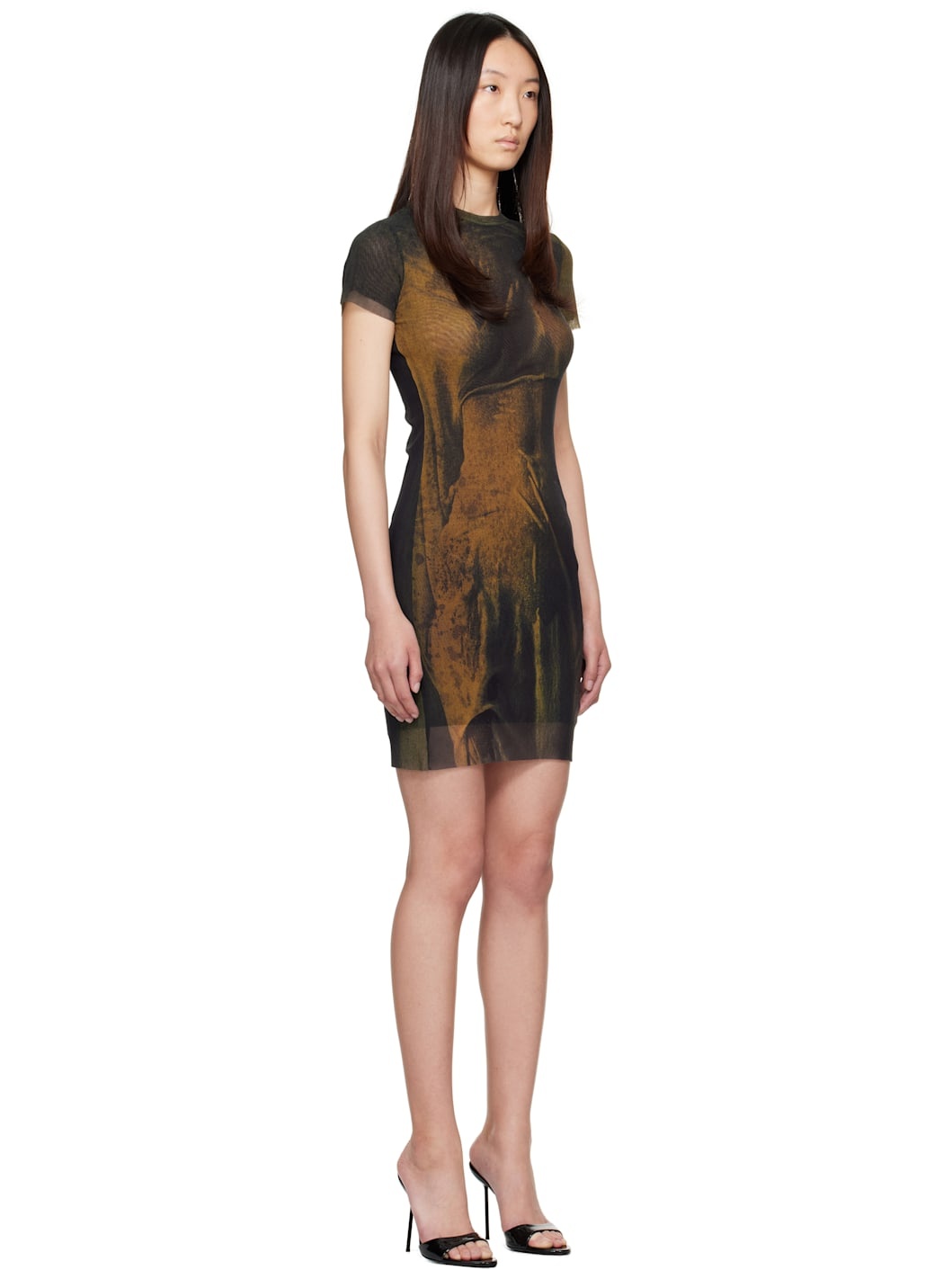 SSENSE Exclusive Green Printed Acid Water Minidress - 2