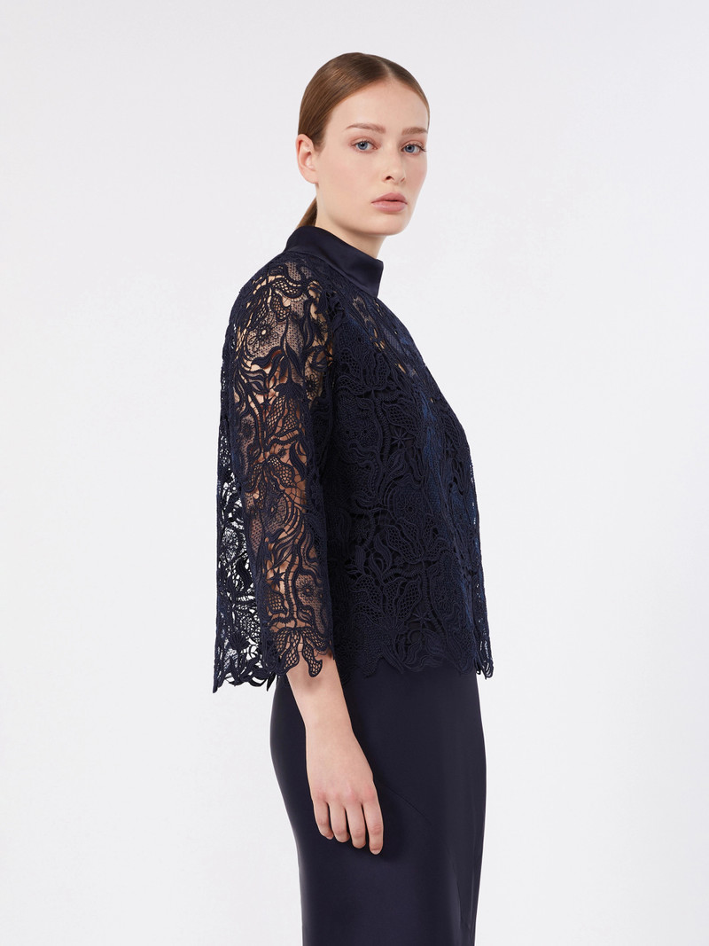 PIOVRA Macramé lace blouse - MIDNIGHTBLUE 3