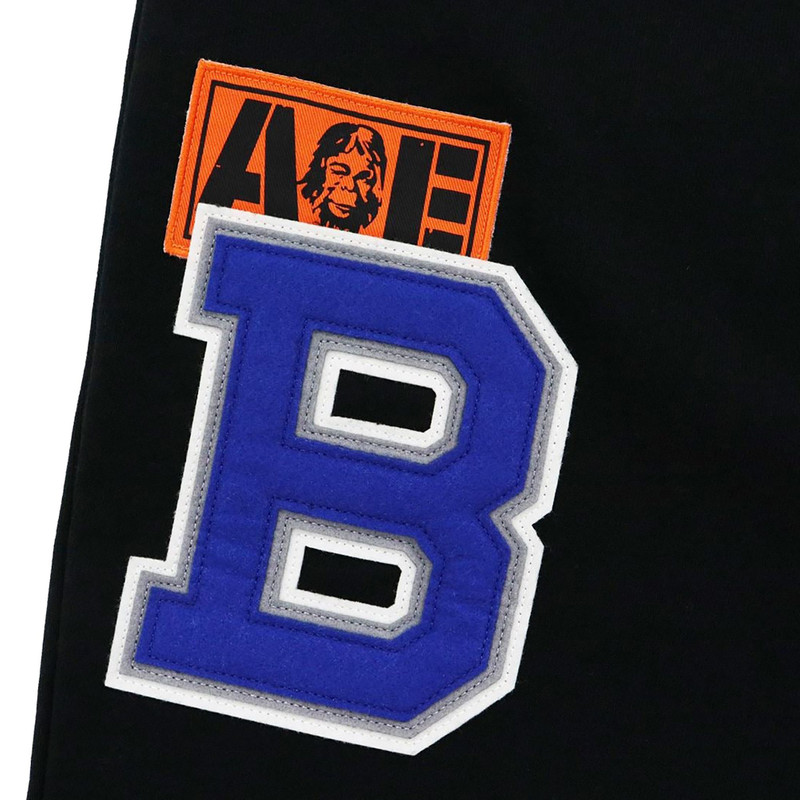 A BATHING APE® BAPE Patch Sweat Pants 'Black' outlook