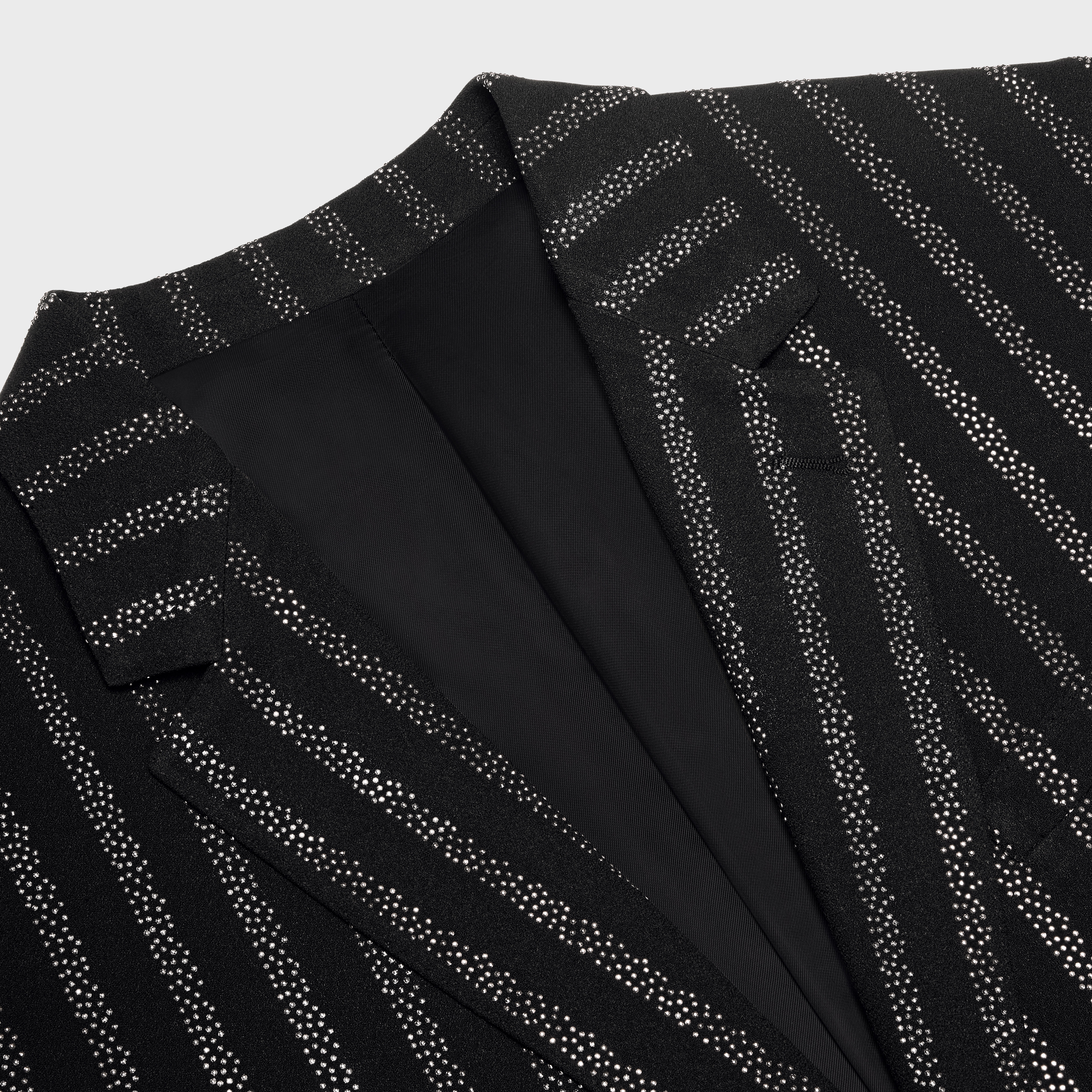 STUDDED BOXY JACKET IN VISCOSE SABLÉ - 3