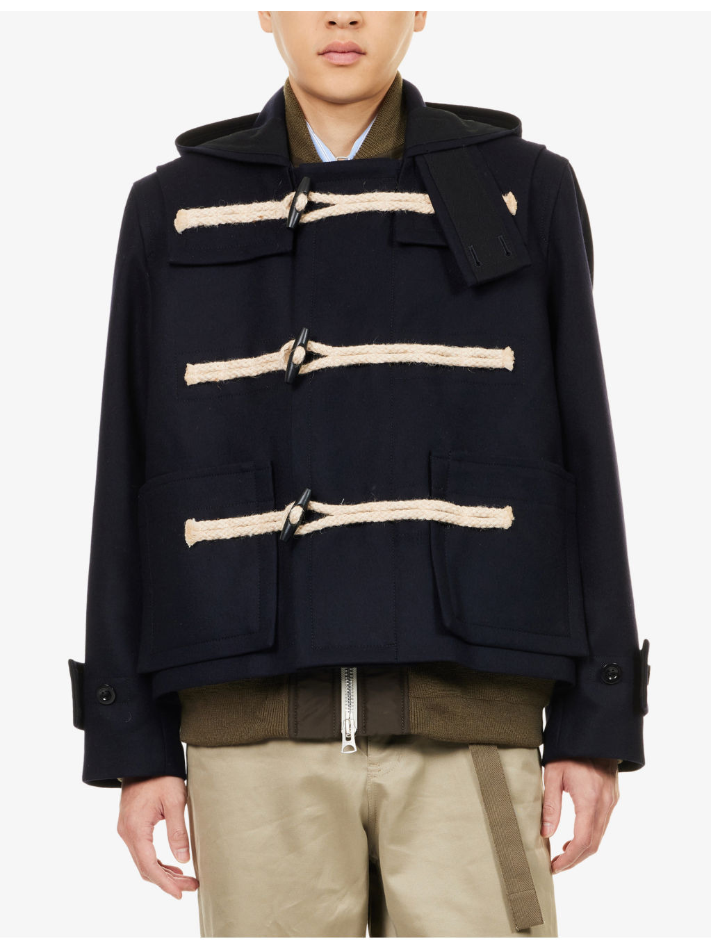 Melton Blouson Double-Layered Wool Blend Jacket - 3