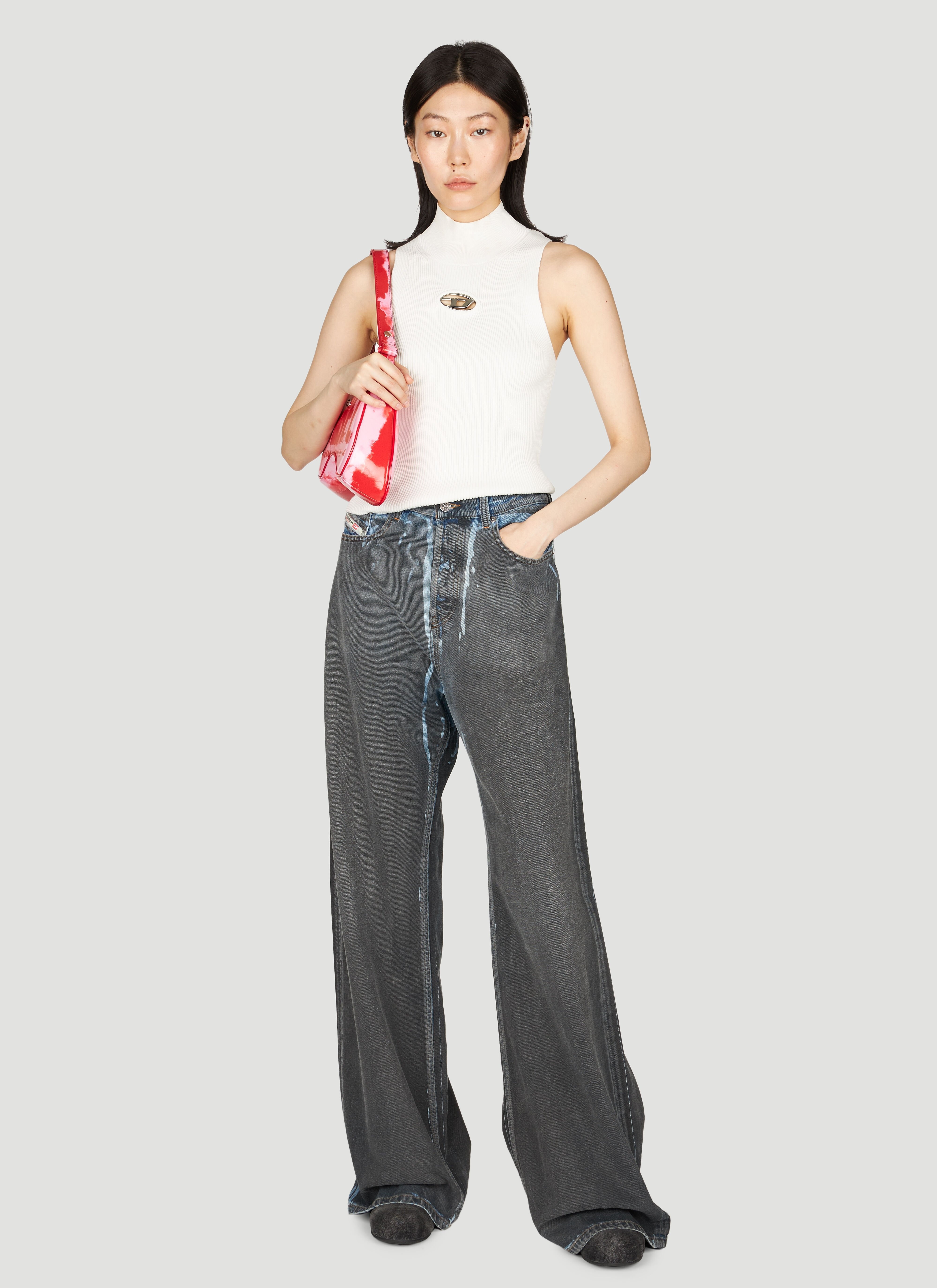Women's Relaxed Jeans | Black/Dark grey | Diesel 1996 D-Sire
