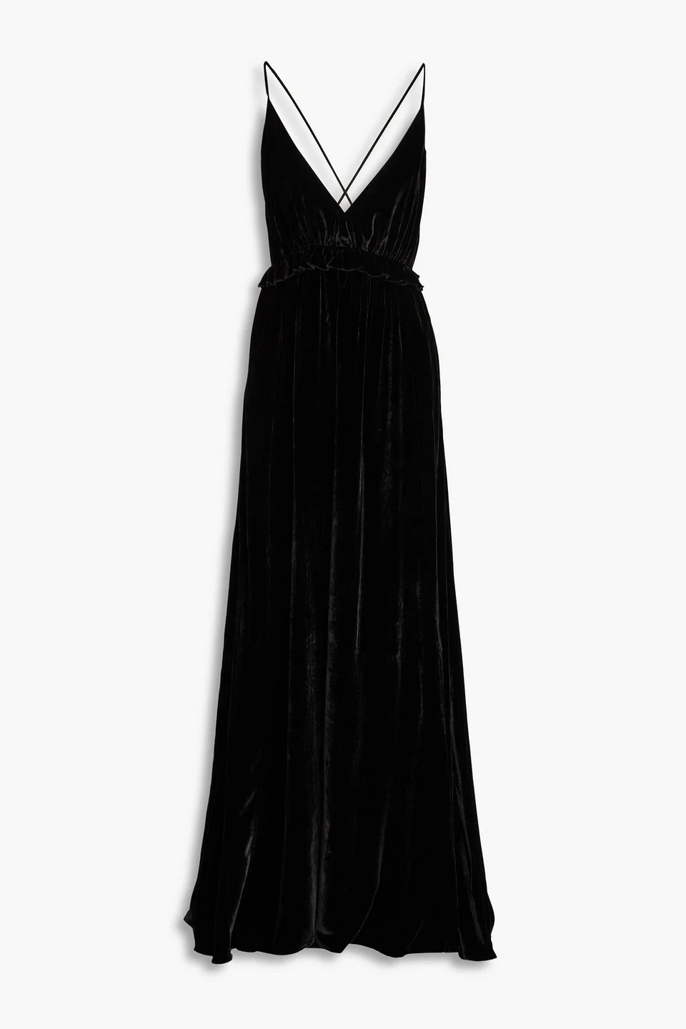 Lavinia ruffled velvet gown - 1