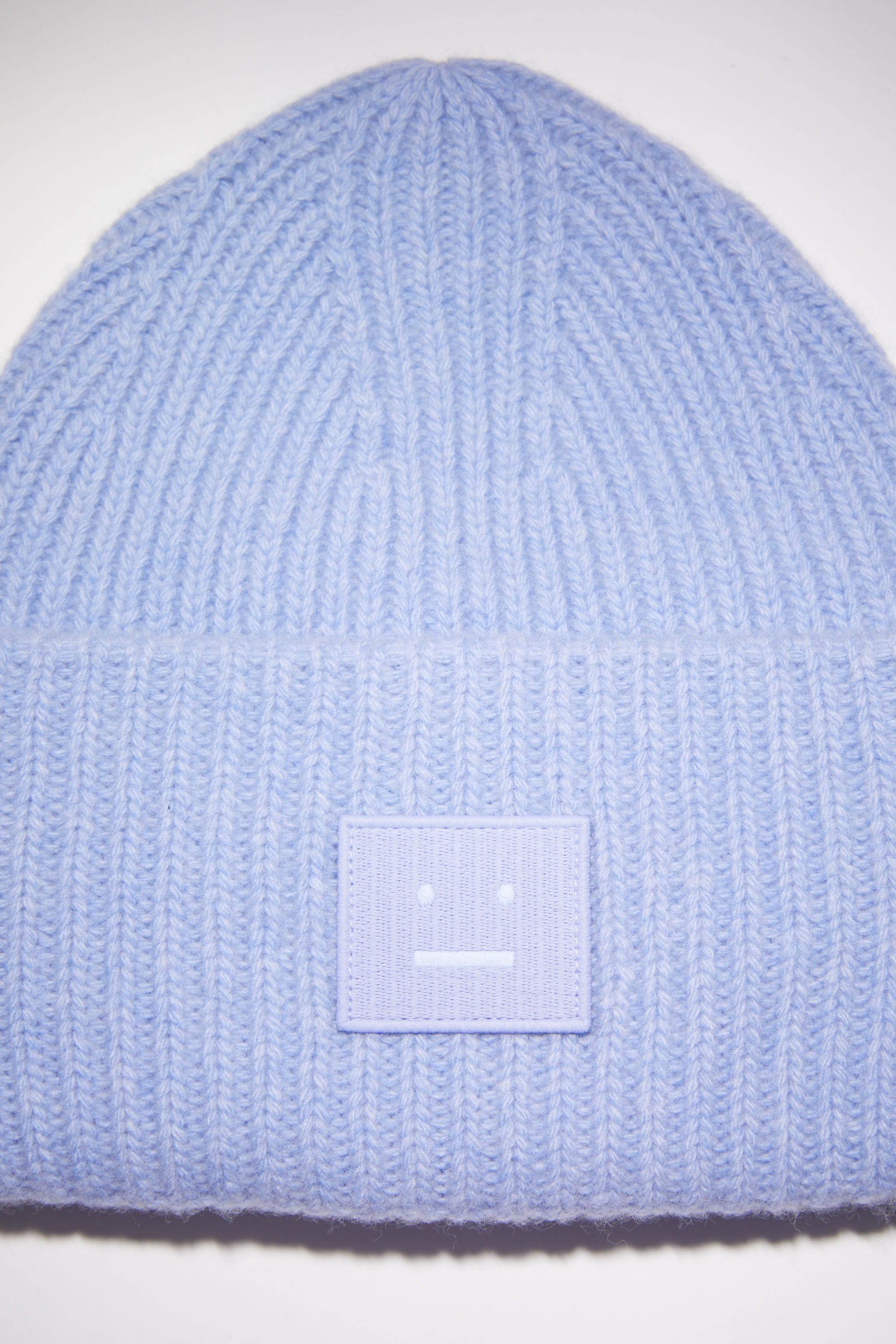 Ribbed beanie hat - Cornflower blue melange - 4