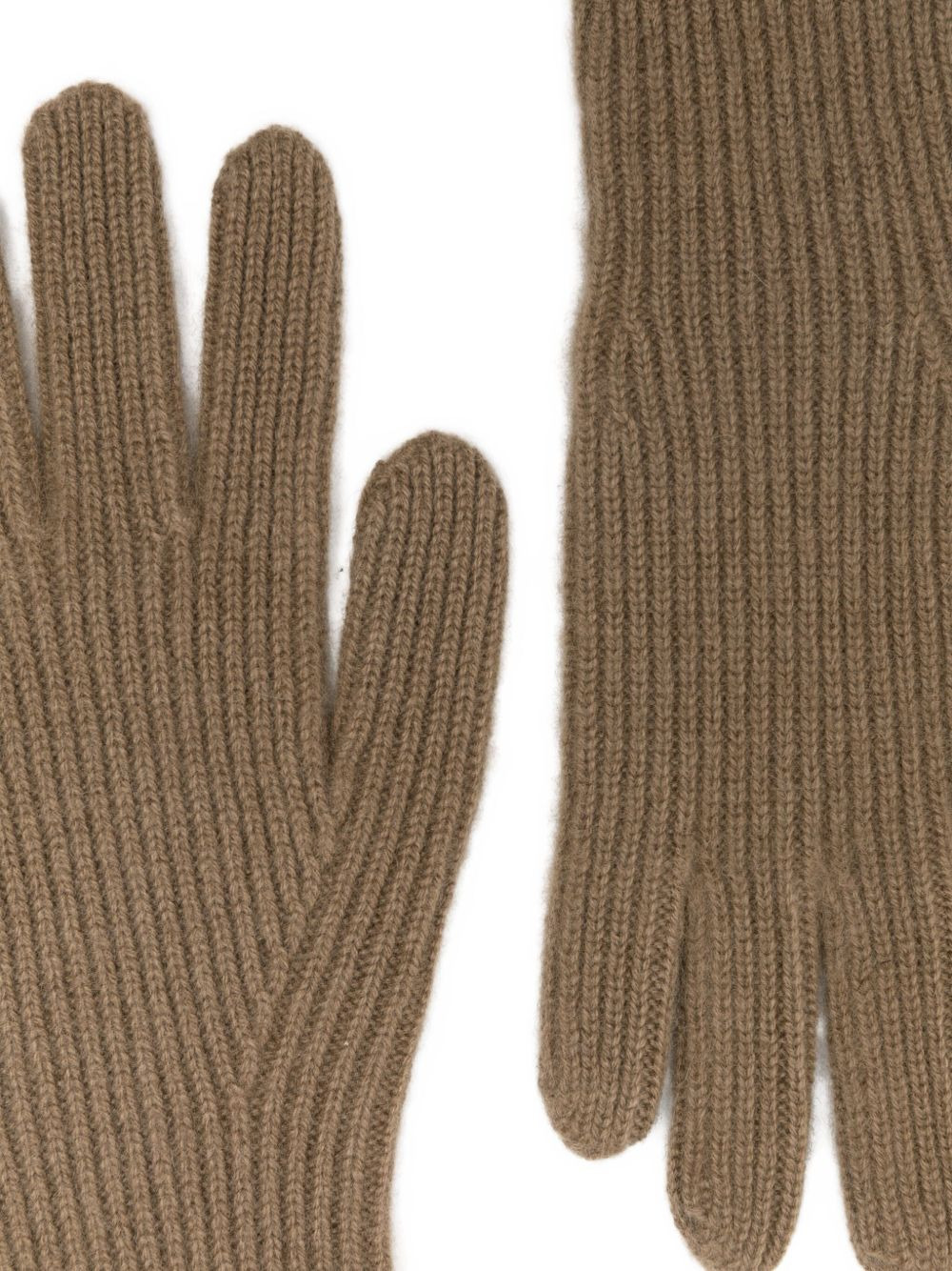 ribbed cashmere gloves - 3