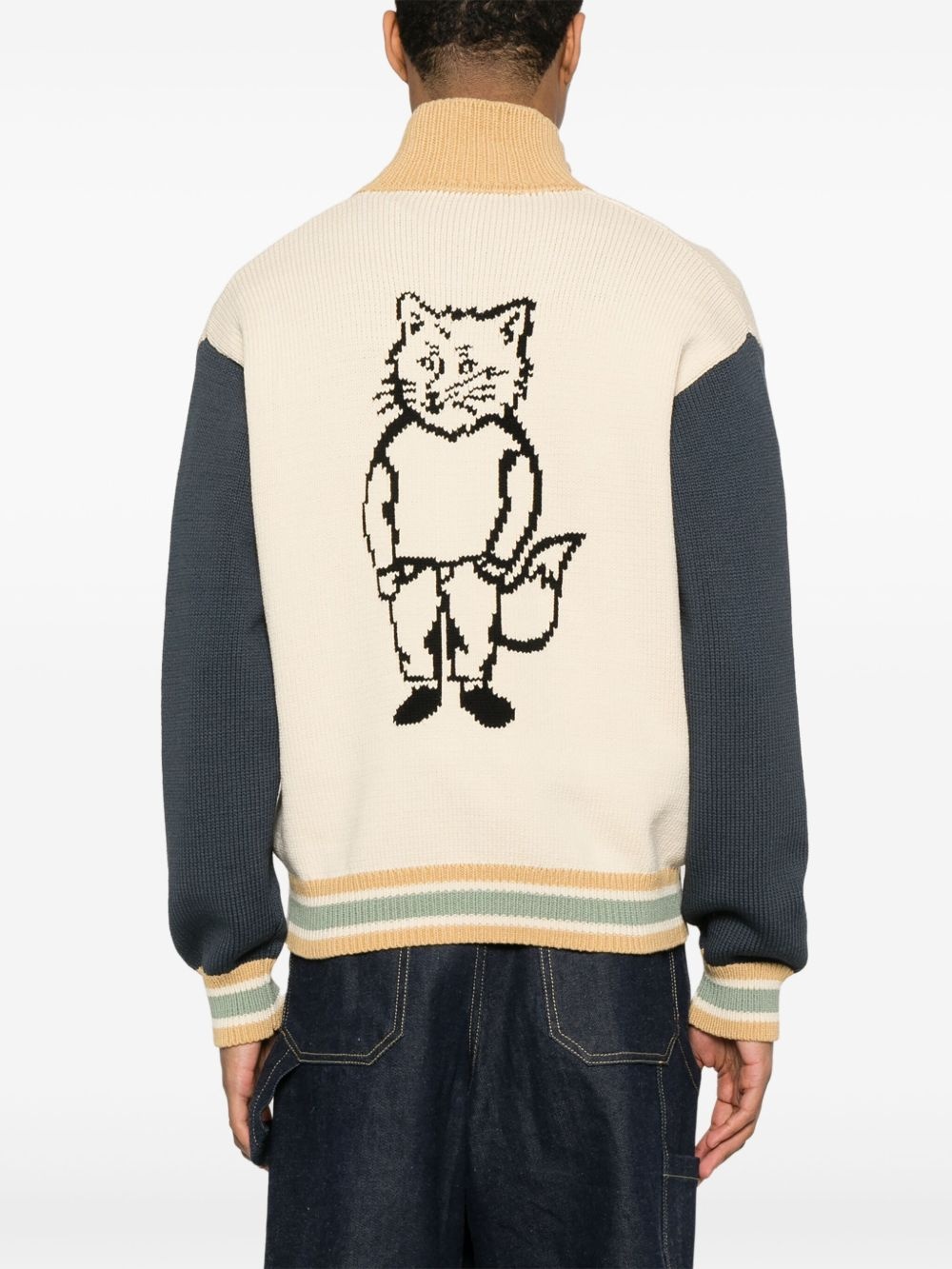 knitted college cardigan - 4