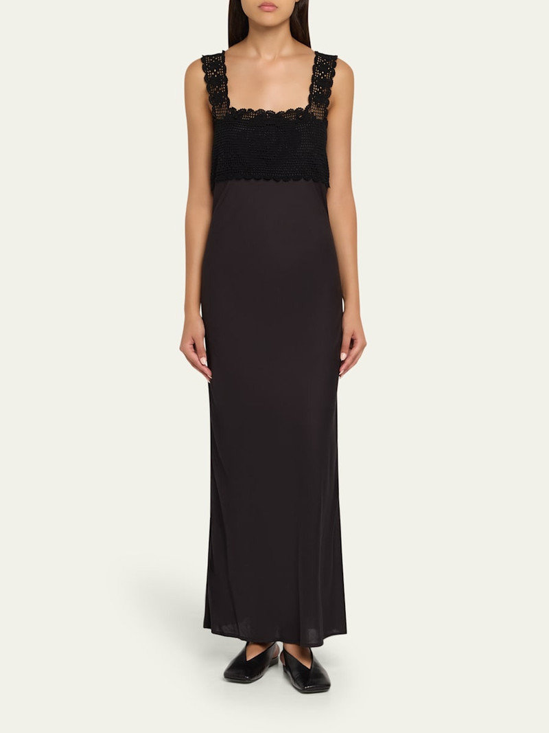 BERNADETTE Lace Crochet Midi Dress outlook