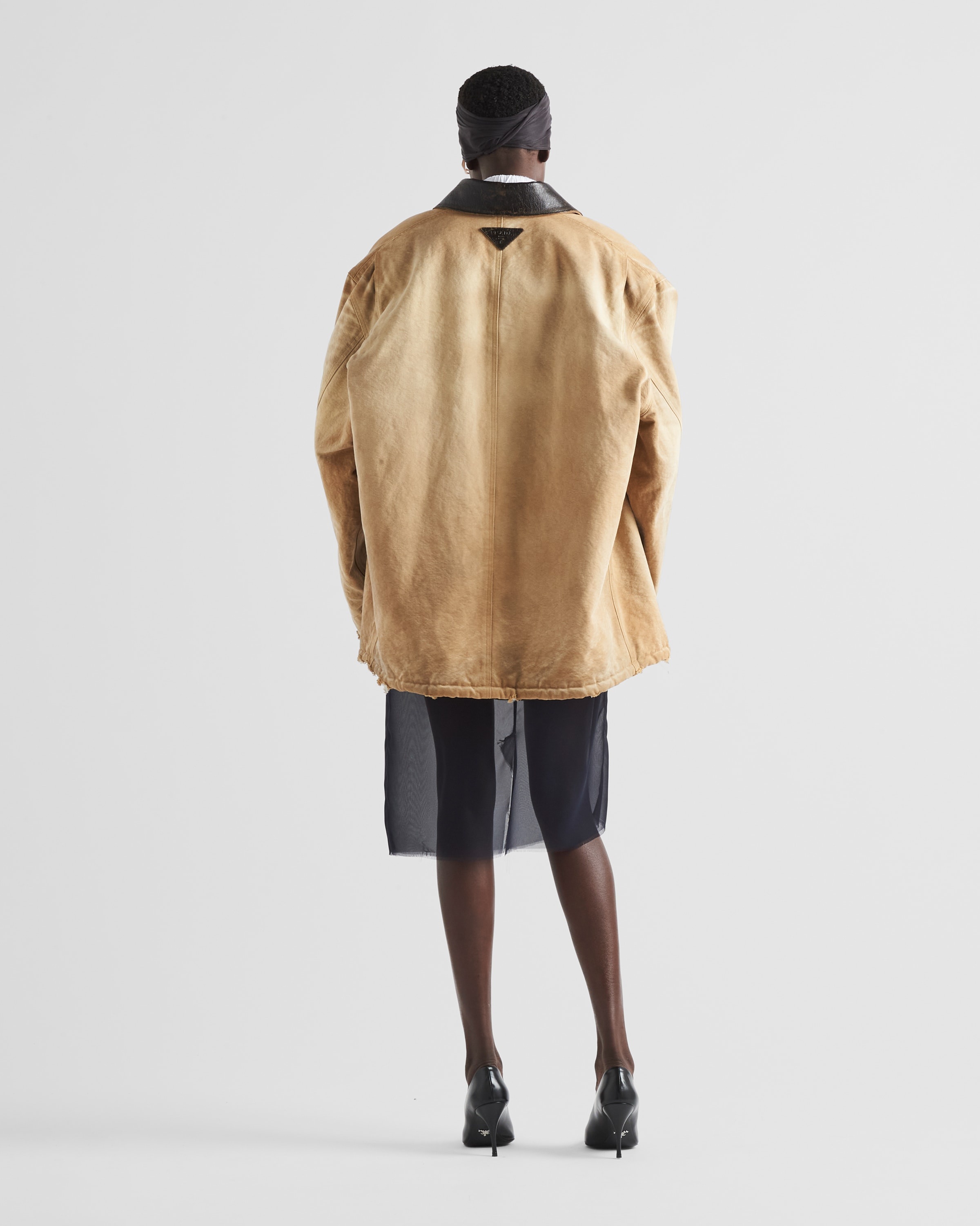 ジャケット PRADA | Canvas trucker jacket 29Y179_145O_F0031_S_OOO Grey Canvas Trucker Jacket | PRADA