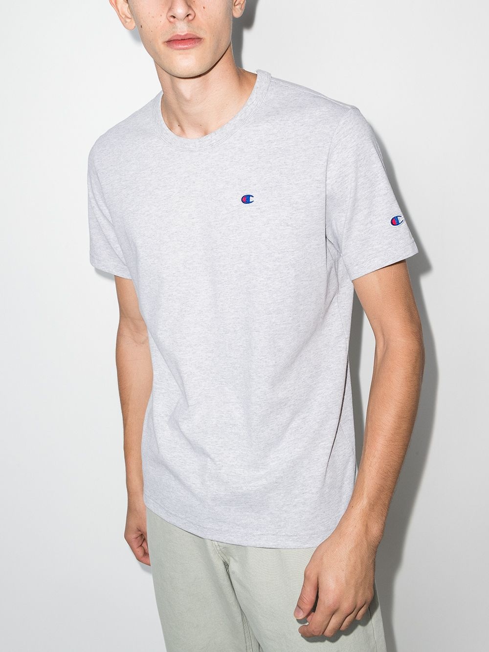 logo-embroidered cotton T-shirt - 2