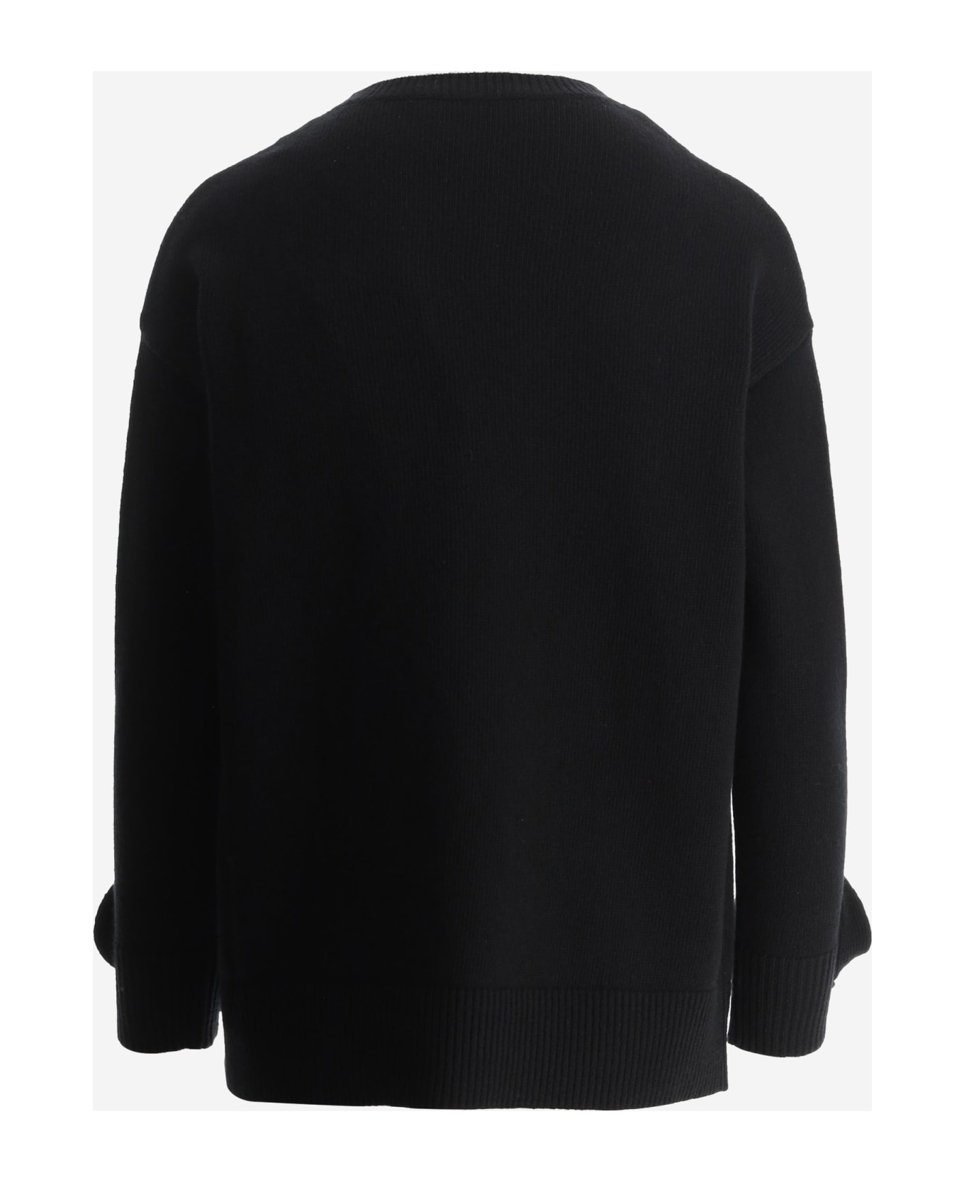 Black Wool Knitwear - 2