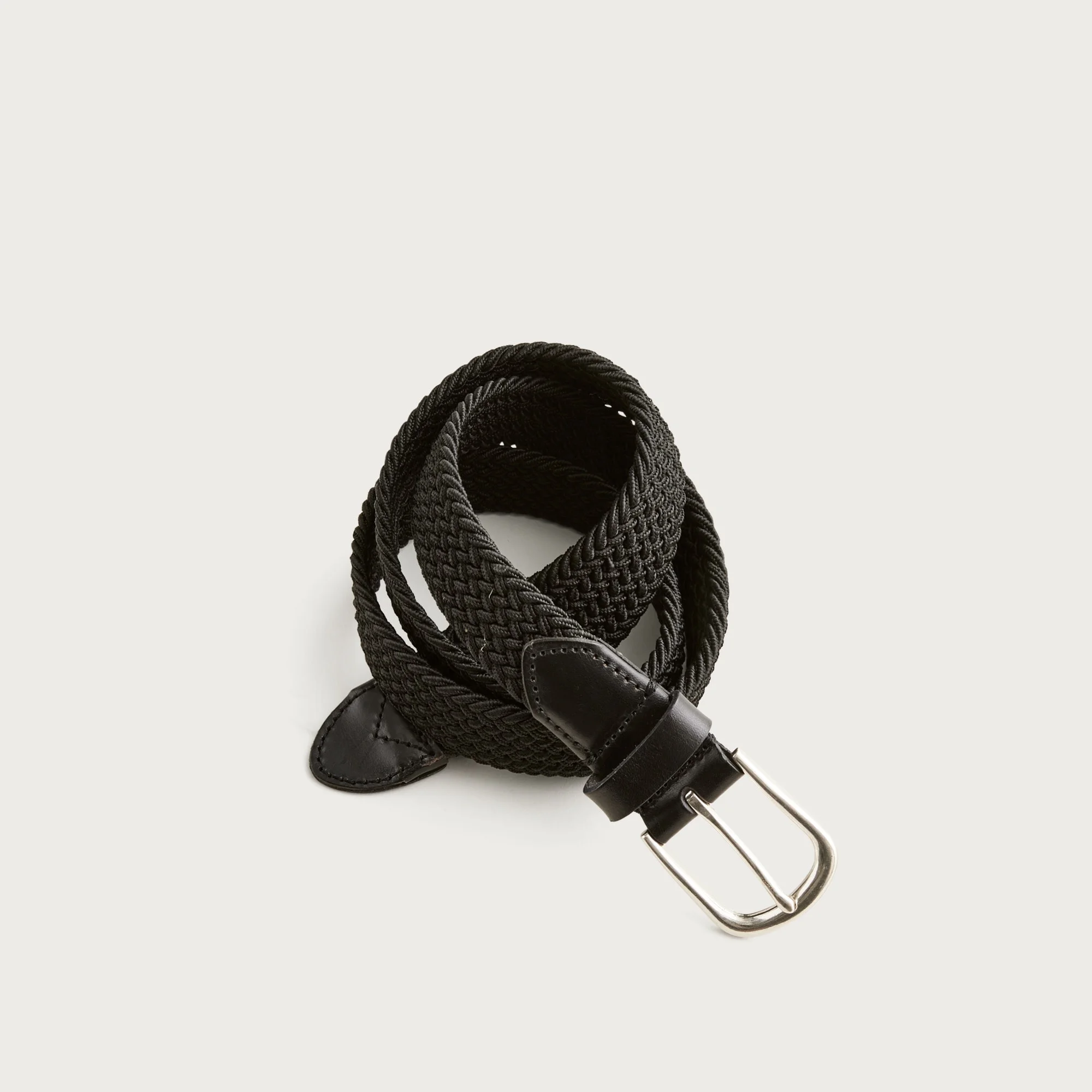 Woven elastic belt with round buckle - 1