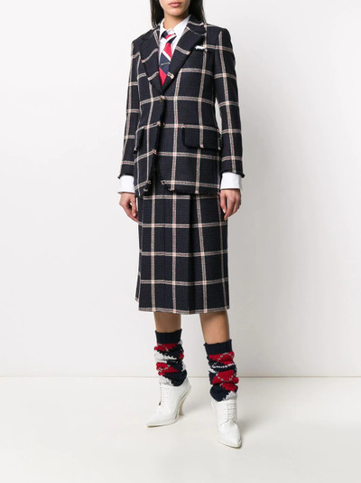 Thom Browne check-pattern tweed blazer outlook