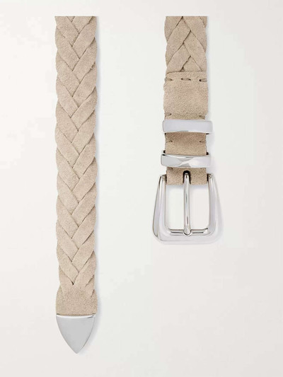 Brunello Cucinelli 2.5cm Woven Suede Belt outlook