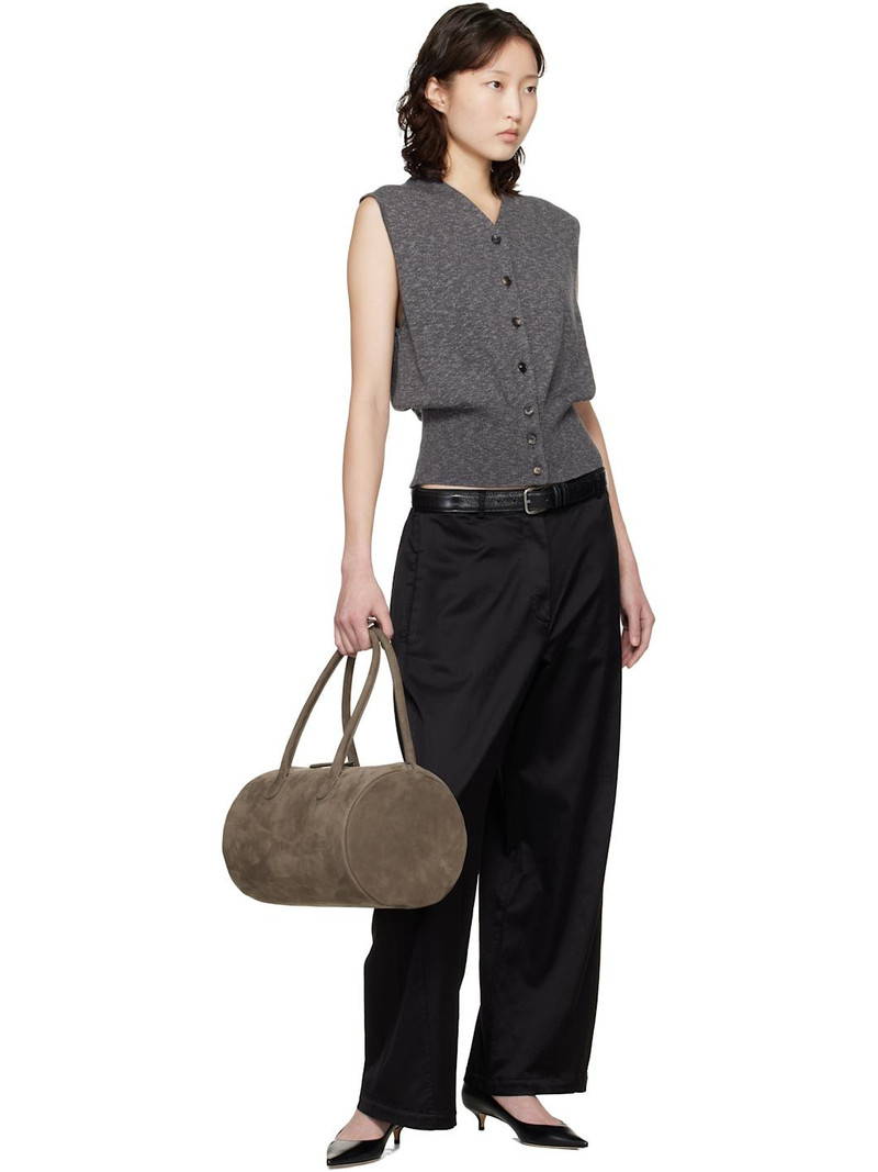 CORDERA Black Satin Straight Trousers outlook