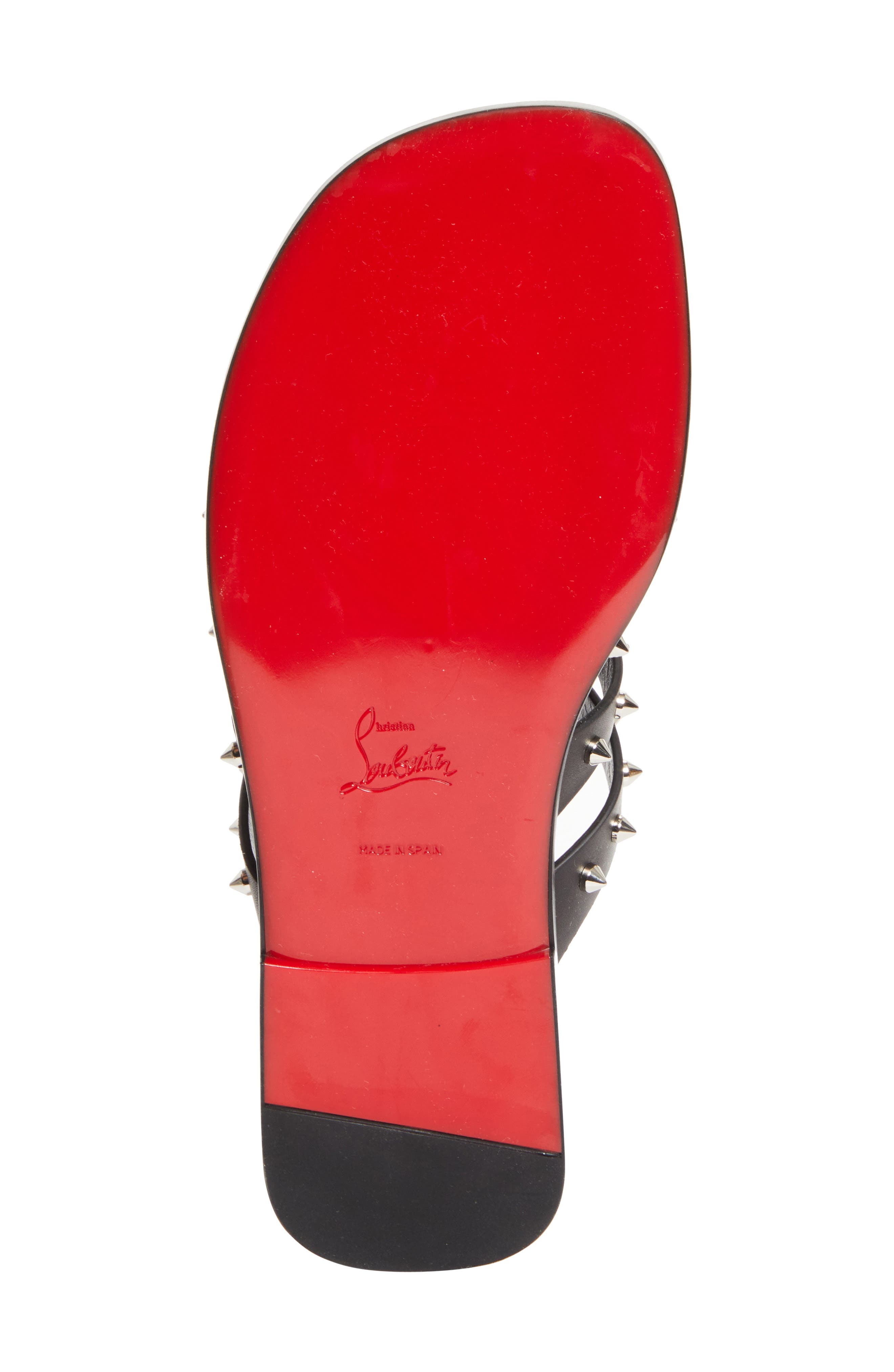 Christian Louboutin Charja Slide Sandal in Black/Lin Black at Nordstrom - 6