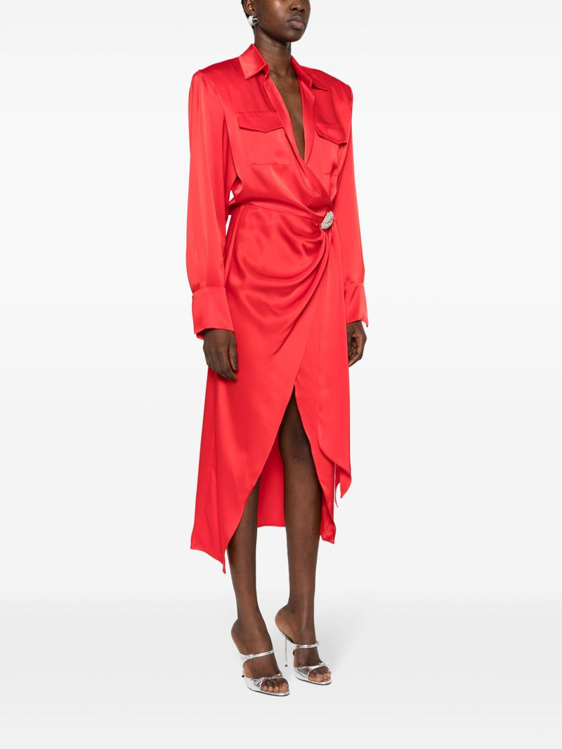 satin wrap midi dress 3