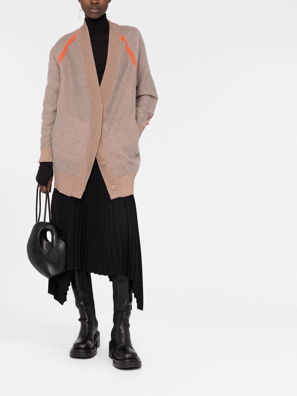 logo-jacquard cardigan - 4