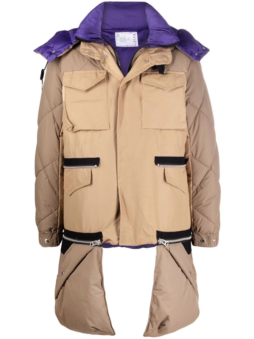 multi-pocket padded jacket - 1