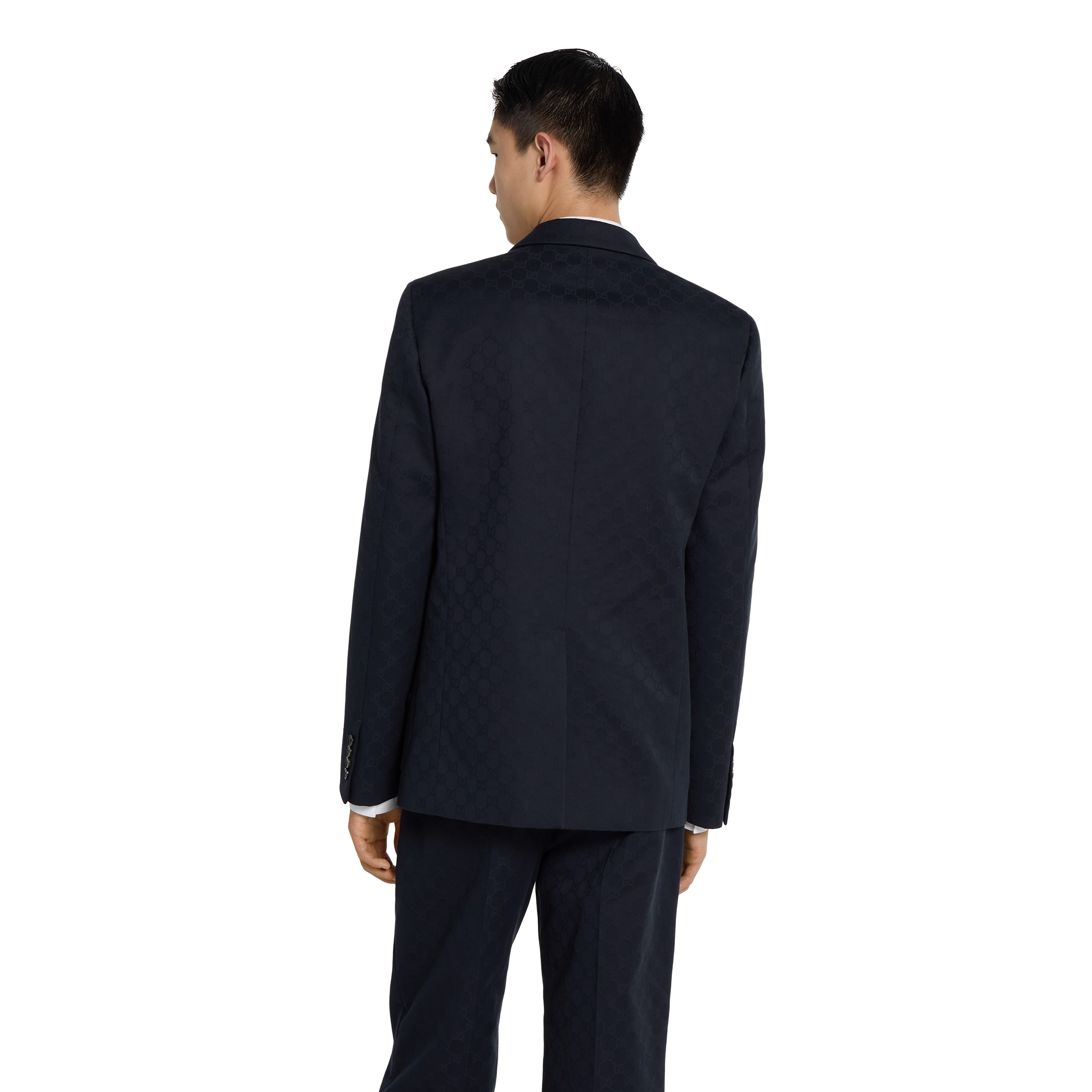 GG cotton gabardine jacquard jacket - 4