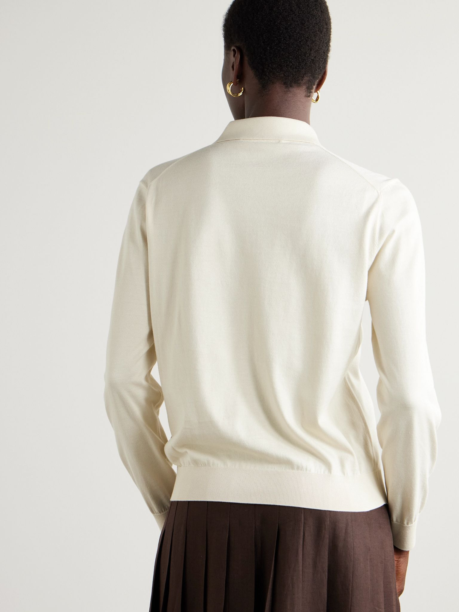 Cotton polo shirt Sand - 3