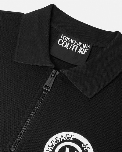 VERSACE JEANS COUTURE V-Emblem Zip Polo Shirt outlook